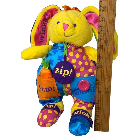 Carters Teach Me to Dress Bunny Rabbit Plush 14" Dexterity Hand Eye Coordination - Picture 2 of 10